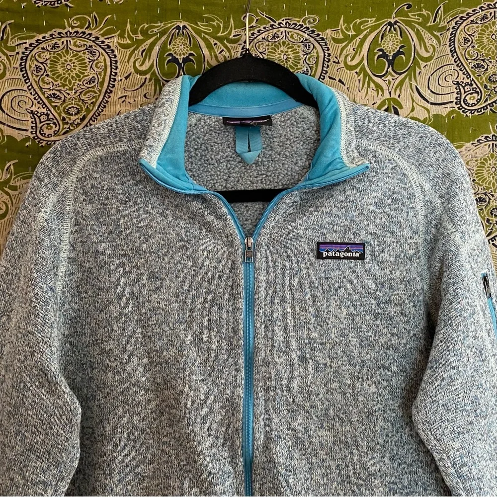 Patagonia Atoll Blue Better Sweater Fleece Outdoor Jacket Size Large - Picture 3 of 16